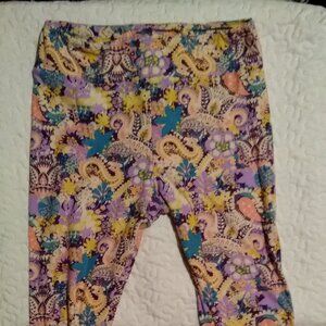 LuLuRoo Women's leggings Size Tall and Curvy. Soft and Whimsical Pink, Colorful
